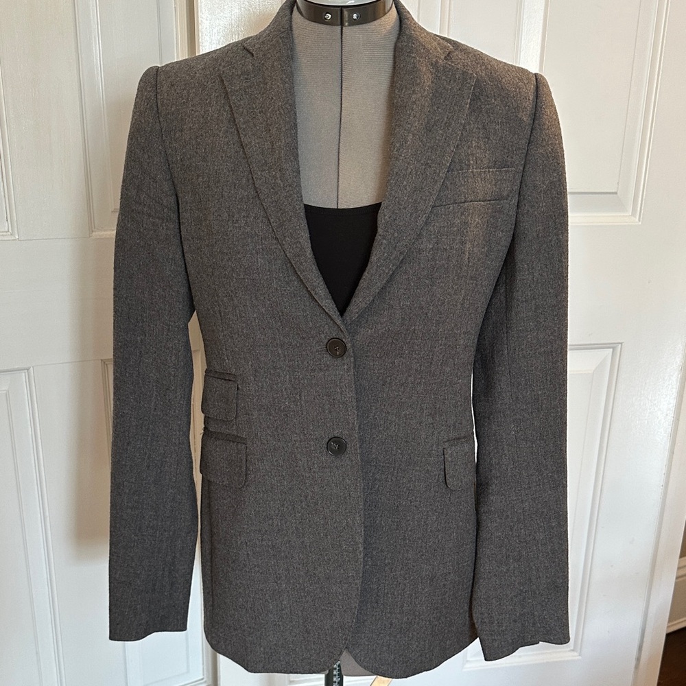 Costume National Y2K Grey Wool 2 Button Blazer Size 40 6